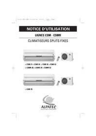Notice ALPATEC CSM 26 Climatisation