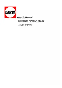 PROLINE FDP 48 AW - Lave-vaisselle
