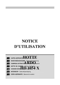 Notice Ardo HD1054X Hotte
