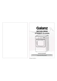Notice Galanz DV60Q5EST Sèche-linge