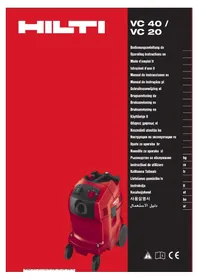 Notice HILTI VC 20U(M) Støvsuger