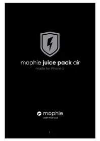 Notice Mophie JUICE PACK AIR FOR IPHONE 5(S) Bateria portátil