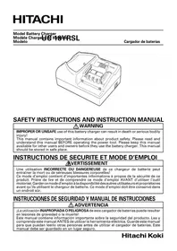 Notice HITACHI UC 18YRSL Power bank
