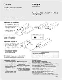 Notice PNY POWERPACK T4400 Batterie portable