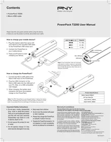 Notice PNY POWERPACK T2200 Batterie portable