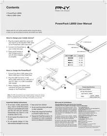 Notice PNY POWERPACK L8000 Batterie portable
