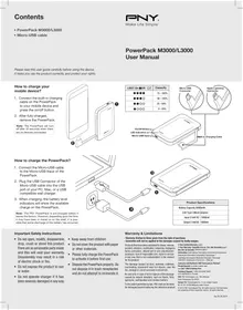 Notice PNY POWERPACK L3000 Batterie portable