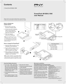 Notice PNY POWERPACK L1500 Batterie portable