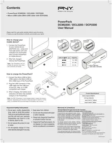 Notice PNY POWERPACK DCM2200 Batterie portable