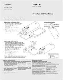 Notice PNY POWERPACK BD5200 Batterie portable
