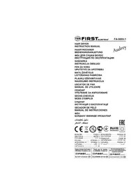 Notice First Austria FA56551 Haartrockner