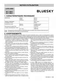 BLUESKY BLT 1200.7 - Machine à laver