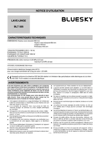 BLUESKY BLT 505 - Machine à laver