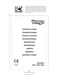 Notice Venga VG SM 1 Croque monsieur klem