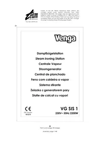 Notice Venga VG SIS 1 Strijkijzer