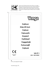 Notice Venga VG FT 1 Friteuse