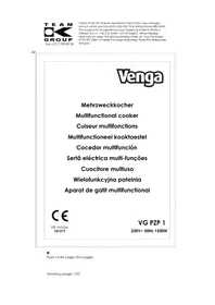 Notice Venga VG PZP 1 Pizzaoven