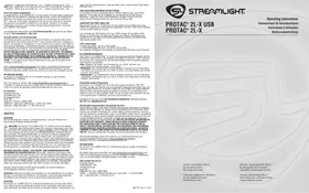 Notice Streamlight PROTAC 2LX Lampe de poche
