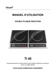 Notice HARPER TI40 Cuisinière