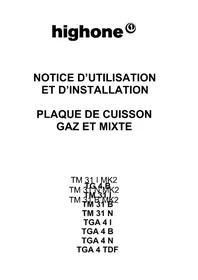 HIGH ONE TM 31 B MK2 - Cuisinière