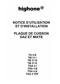 HIGH ONE TGA 4 I - Cuisinière
