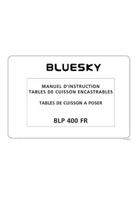 Notice BLUESKY BLP 400 FR Cuisinière