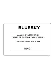Notice BLUESKY BL 401 Cuisinière