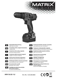 Notice MATRIX AKN 182G1 LI Visseuse