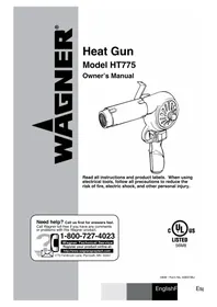 Notice WAGNER HT775 Pistola térmica