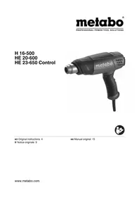 Notice METABO HE 23650 CONTROL Pistolet thermique