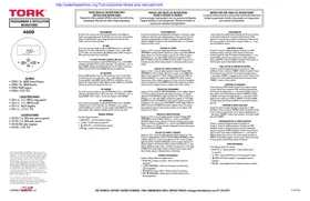 Notice Tork 460D Commutateur