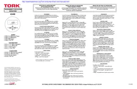 Notice Tork 454D Commutateur