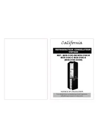 CALIFORNIA BCD310CR - Réfrigérateur
