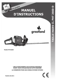 Notice Greatland CL PHT 2660D Taille-haies