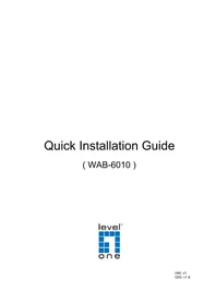 Notice LEVELONE WAB6010 Point d'accès