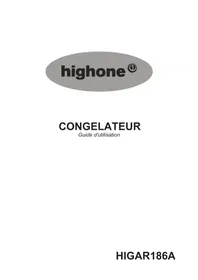 Notice HIGH ONE HIG AR186A Congélateur