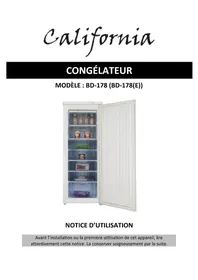 Notice CALIFORNIA BD178 Congélateur