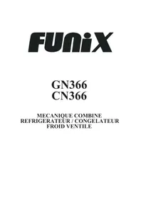 Notice FUNIX GN366 Réfrigérateur