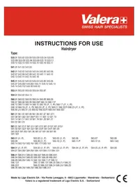 Notice VALERA SX6500YRC Sušilec za lase