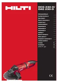 Notice HILTI DAG 230D Zerkleinerer