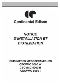 CONTINENTAL EDISON CECVMC5060B - Cuisinière