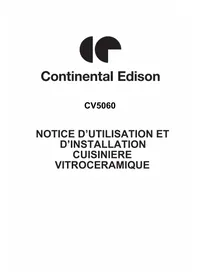 CONTINENTAL EDISON CECV5060 - Cuisinière