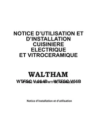 Notice WALTHAM WTFSC V 56 B Cuisinière