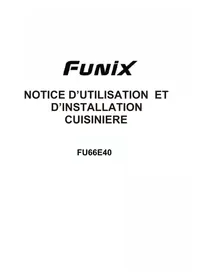 Notice FUNIX FU66E40 Cuisinière