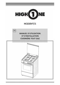 Notice HIGH ONE HCG 50 VT1 Cuisinière