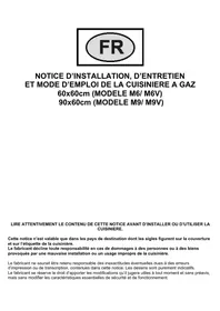 Notice BLUESKY BCP 90IX Cuisinière