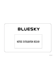 Notice BLUESKY BCG 601 Cuisinière