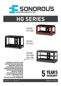 Notice SONOROUS HG 830 Meuble TV
