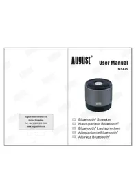 Notice August MS425 Haut-parleur