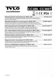 Notice Tylö CC300T Thermostat